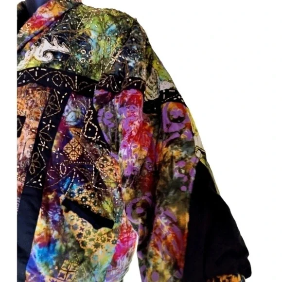 Exquisite Batik Beaded Jacket EUC ❤️ - Picture 6 of 16